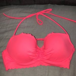 coral victoria’s secret bikini top